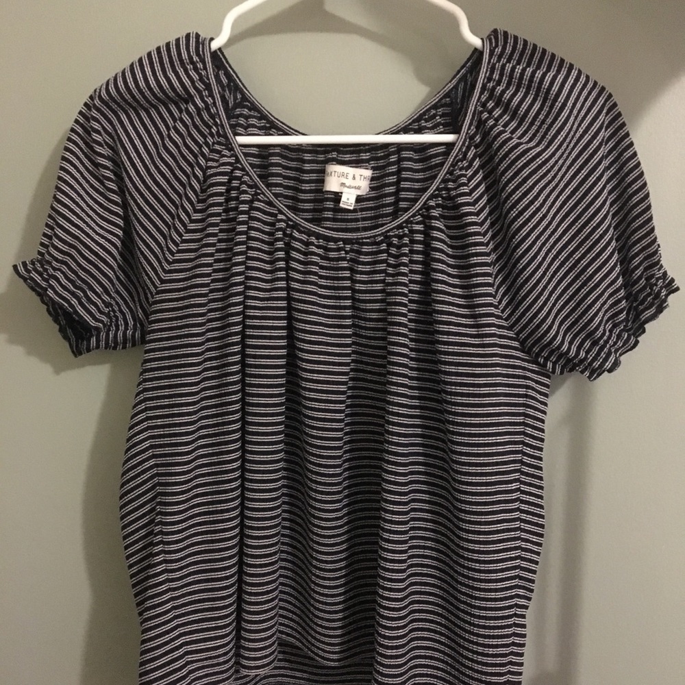 SOLD - Maxwell texture & thread peasant top